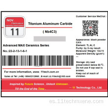 Mxenes series pocas capas (individuales) de dispersión NB4C3